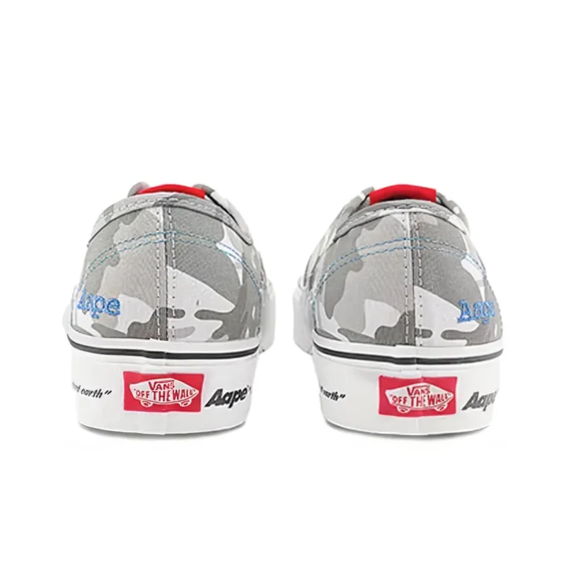 Vans X Aape Authentic Bolt Sneakers 'Grey Blue'-3