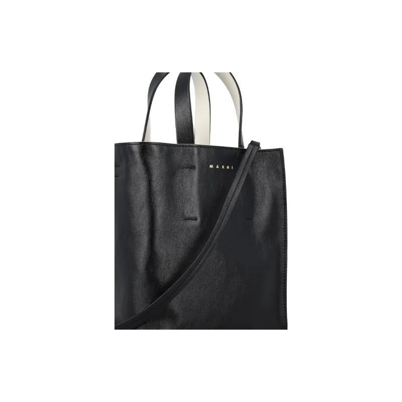 MARNI Two Toned Logo Printed Tote Bag-4