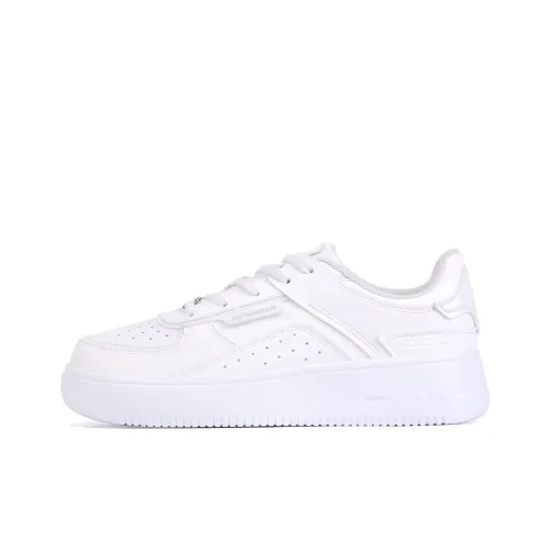 QIAODAN Macaron Take Resistant Low Top Skateboard Shoes Women's White