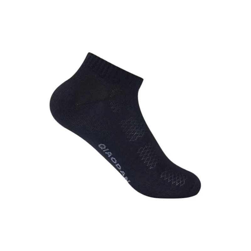 QIAODAN Ankle Socks Unisex 1 Pack Black-1