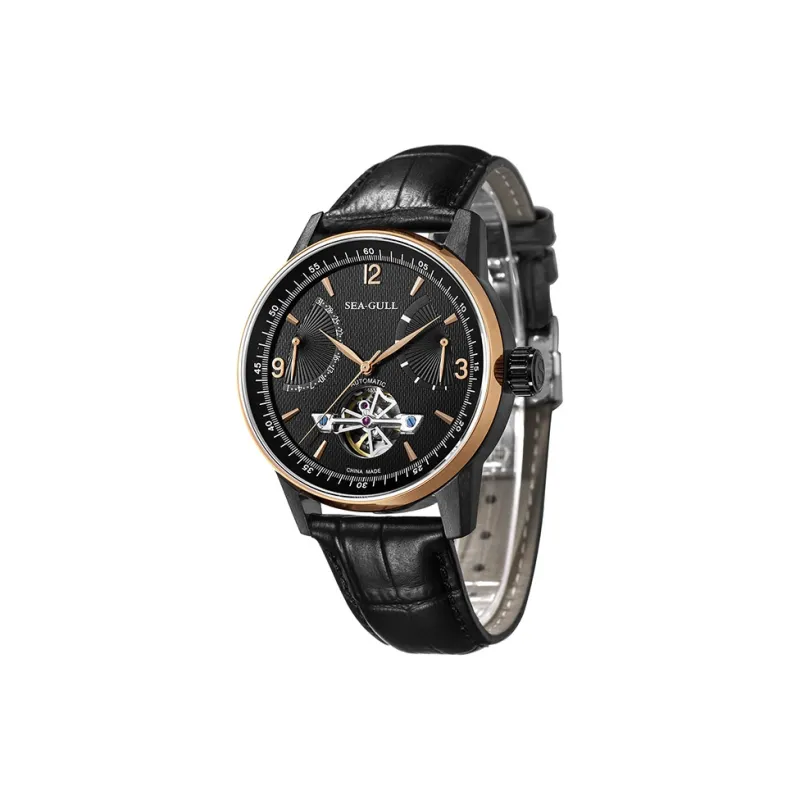 Sea Gull LE BRASSUS Automatic Mechanical Movement Watch Men's Watches Black Dial-2
