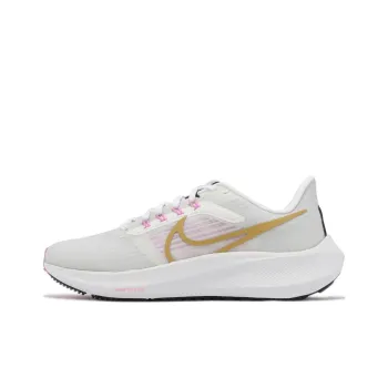 Nike Pegasus 39 White Wheat Gold Pink Women's