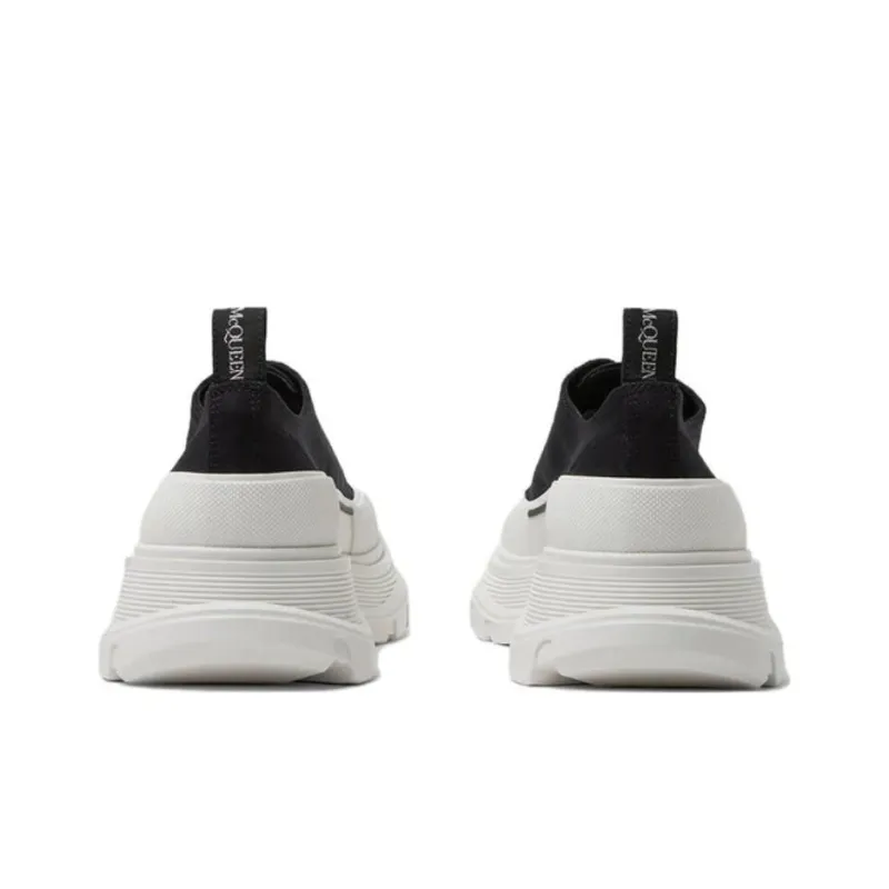 Alexander McQueen Tread Slick Lace Up Low 'Black White' Women's-4