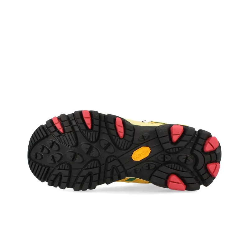MERRELL MOAB 3 Cushioning Wear Resistant Mid Top Outdoor Shoes Women's Yellow Green-4