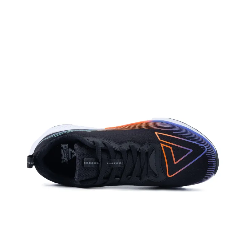 PEAK Cushioning Anti Slip And Wear Resistant Low Top Running Shoes Men's Black Orange-3