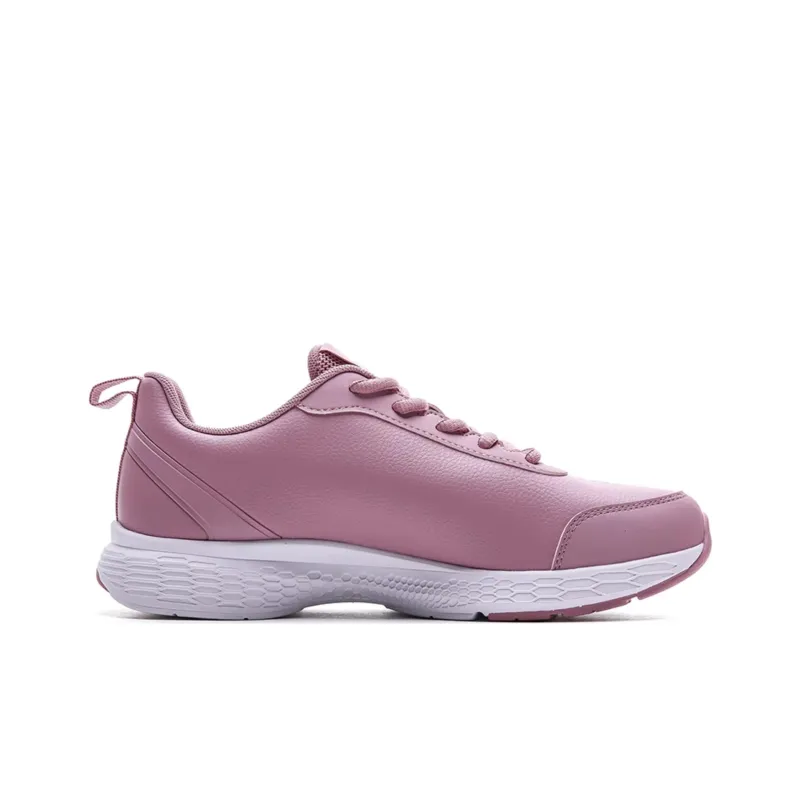QIAODAN Slip Resistant Waterproof Low Top Running Shoes Women's Pink Purple-1