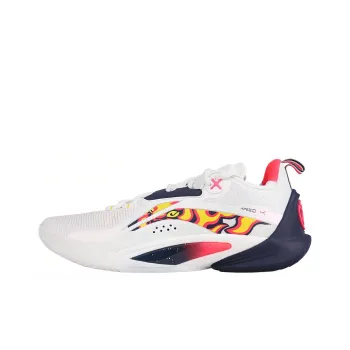 LiNing Speed 10 Cushioning, Slip Resistant, Abrasion Resistant, Breathable Low Top Basketball Shoes Men's White