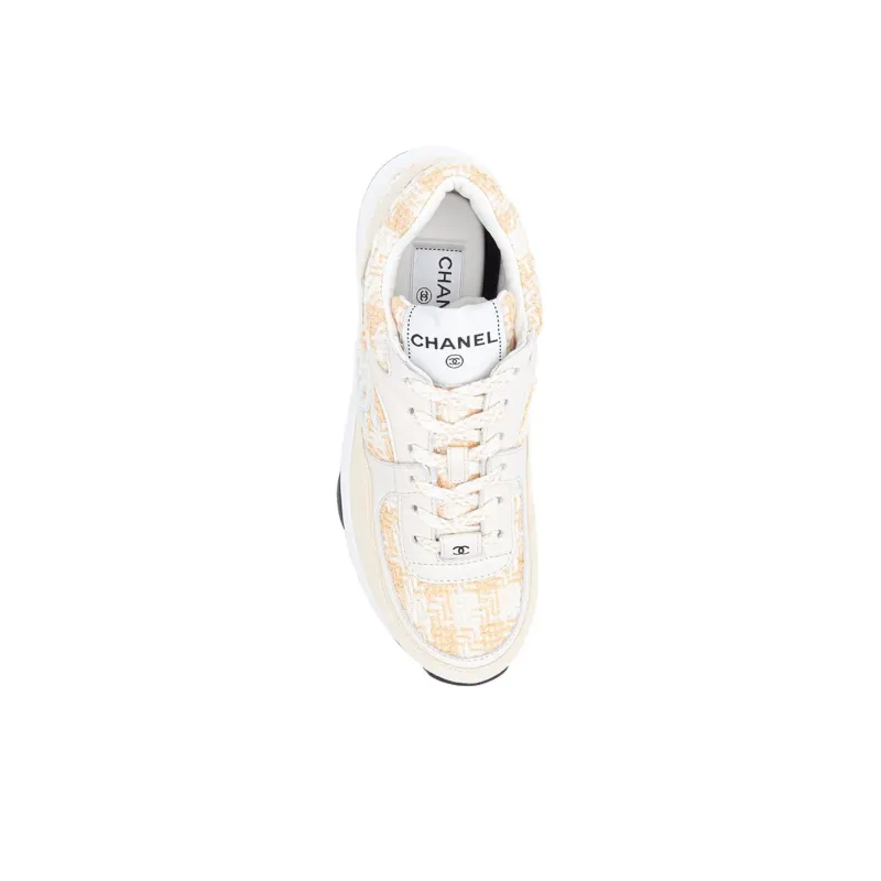 CHANEL Low Top Casual Shoes Women's Orange Beige-2
