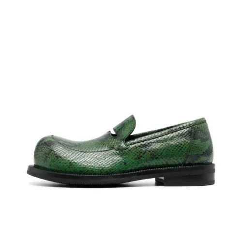 Martine rose Bulb Toe Snakeskin-effect Loafers