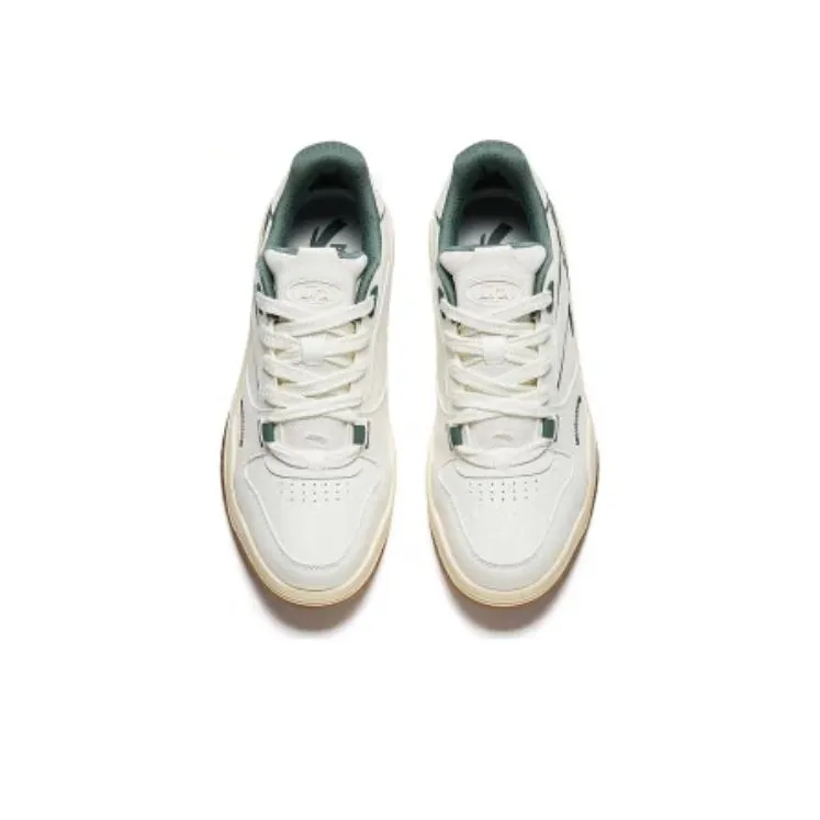 Anta Wave Shoes Slip Resistant Low Top Skateboard Shoes Men's White Gray Cyan-2