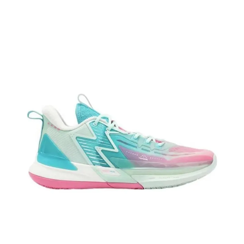 361° Big3 4.0 SWITCH Anti Slip Wear Resistant Low Top Basketball Shoes Men's Pink Green-1