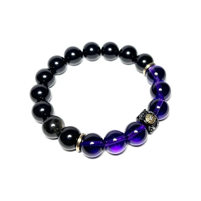 MOUNTAINS AND MANS Obsidian Jade Bracelets Unisex-3
