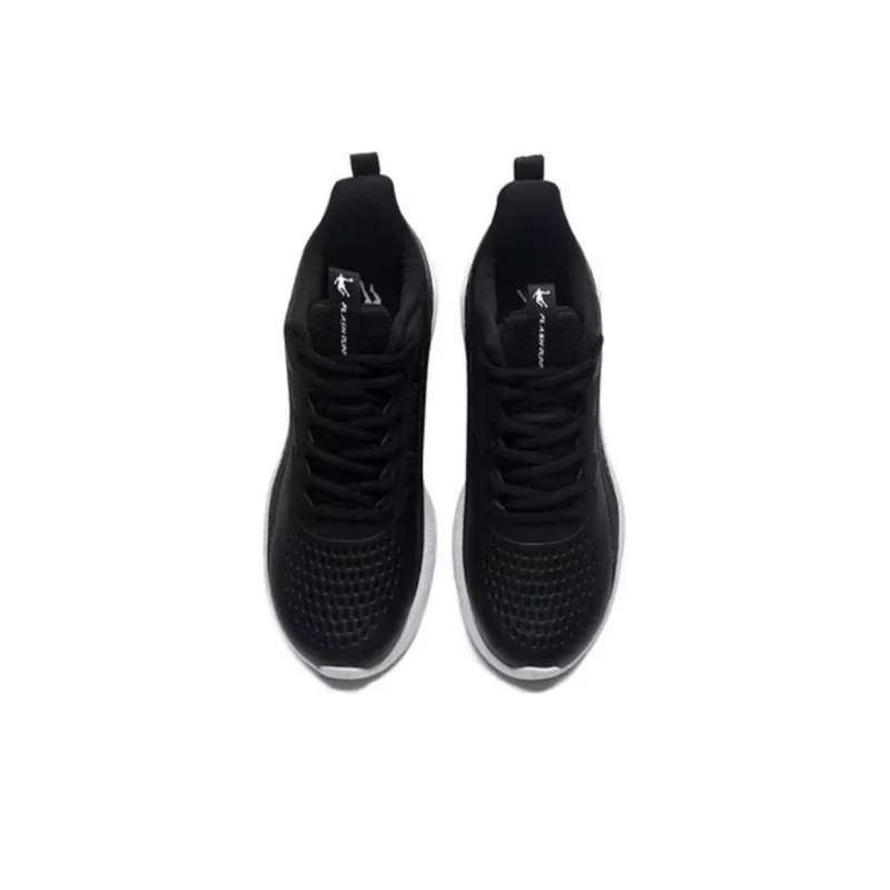 QIAODAN Wear Resistant Running Shoes Men's White Black-2
