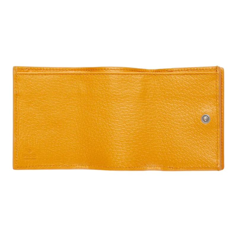 GUCCI Canvas With Leather Wallet Mini Men's Beige & Ebony-4