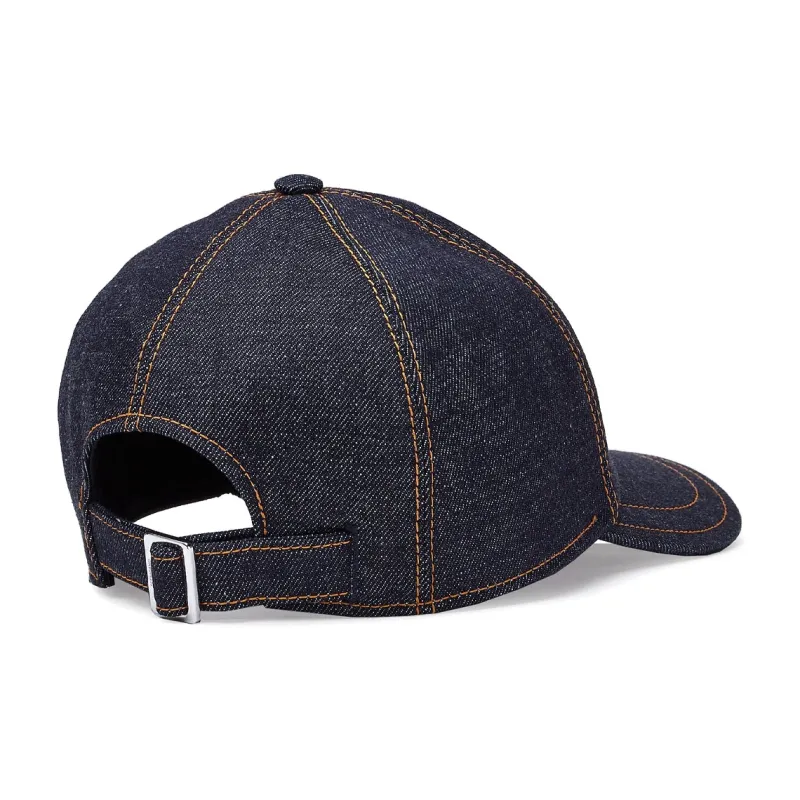 FERRAGAMO Cotton Baseball Caps Men's Blue-1
