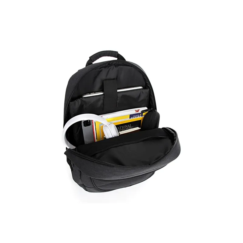 SUISSEWIN Polyester Student Backpack Laptop Bag Regular Unisex Black/Gray-8