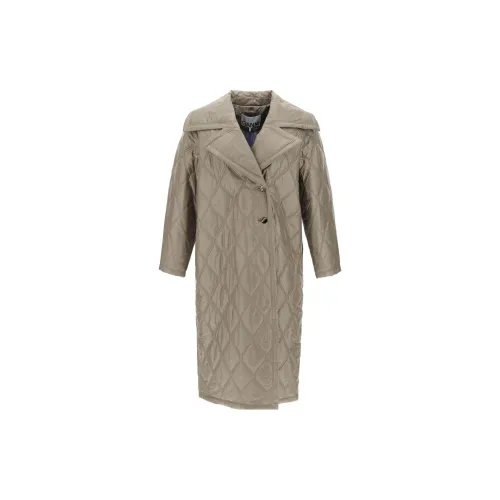 GANNI Coats Women's Khaki