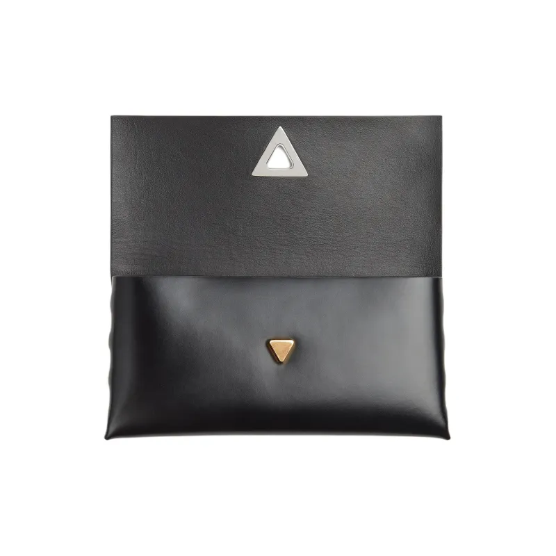 Bottega Veneta Spazzolato Cow Leather Wallet Women's Black-2