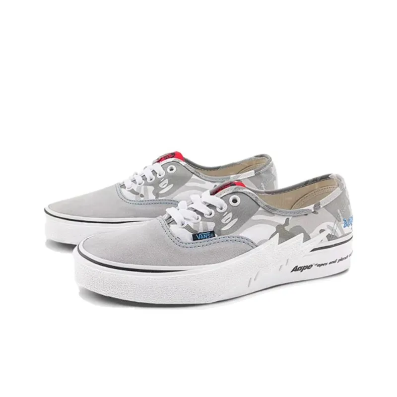 Vans X Aape Authentic Bolt Sneakers 'Grey Blue'-1