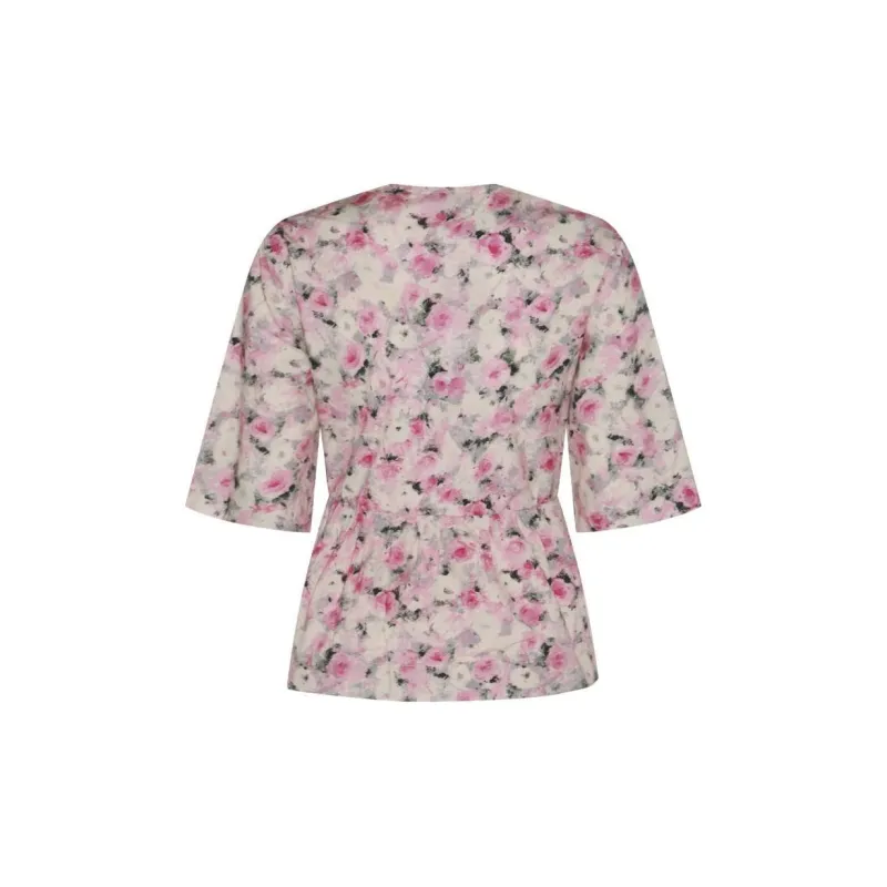 GANNI Floral print Organic Cotton Blouse-1