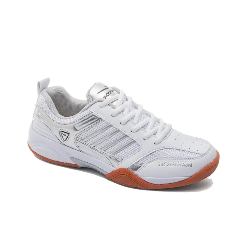 Warrior Shock Absorbing, Non Slip, Wear Resistant, Breathable And Lightweight Low Top Casual Shoes Unisex White Gray-3
