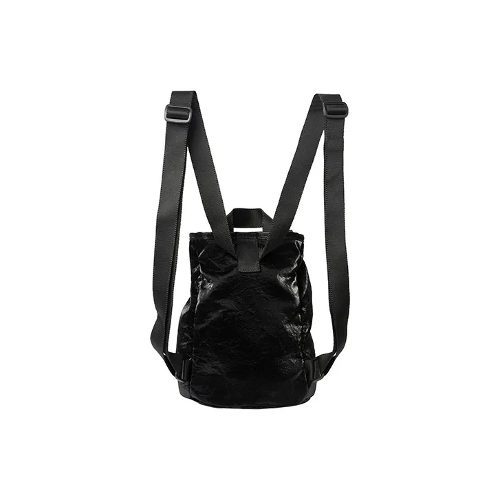 Emis Polyurethane Backpack Mini Unisex Black-2
