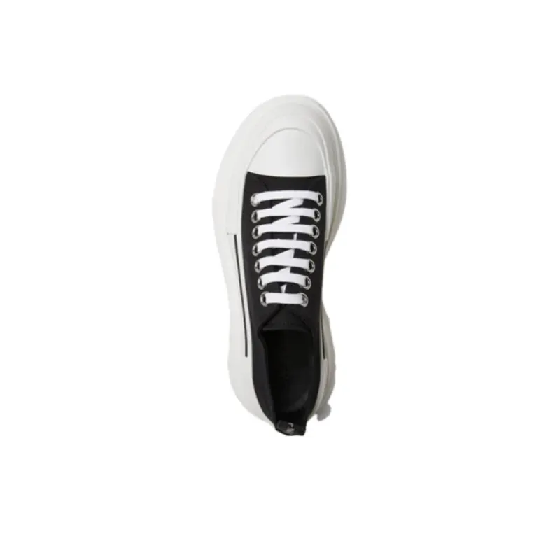 Alexander McQueen Tread Slick Lace Up Low 'Black White' Women's-2