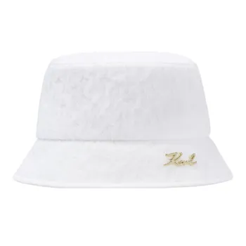 KARL LAGERFELD Cotton Bucket Hats Unisex White