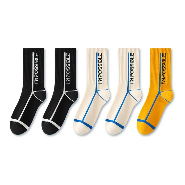 LUOLIAN Knee High Socks Unisex 5 Pack-1