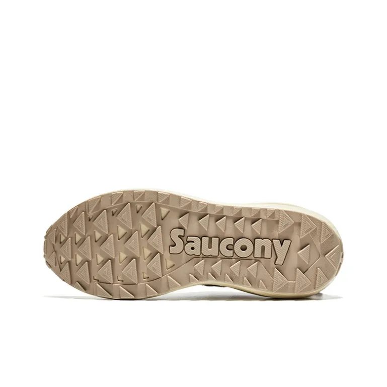 Saucony JAZZ RENEW Anti Slip Wear Resistant Low Top Casual Running Shoes Unisex Beige Brown-4