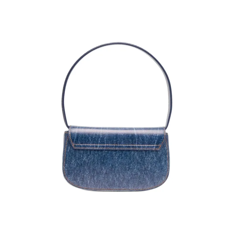 DIESEL Cow Leather Portable Crossbody Bag Shoulder Bag Women's Denim Blue-1