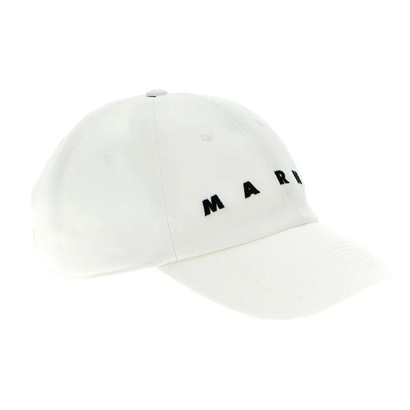 MARNI Logo Embroidered Curved Peak Baseball Cap-1