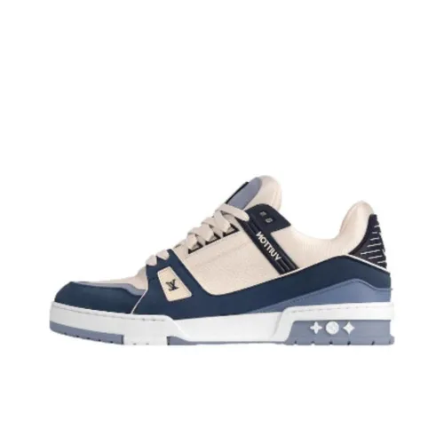 LOUIS VUITTON Lv Trainer Sneakers 'Blue Beige'
