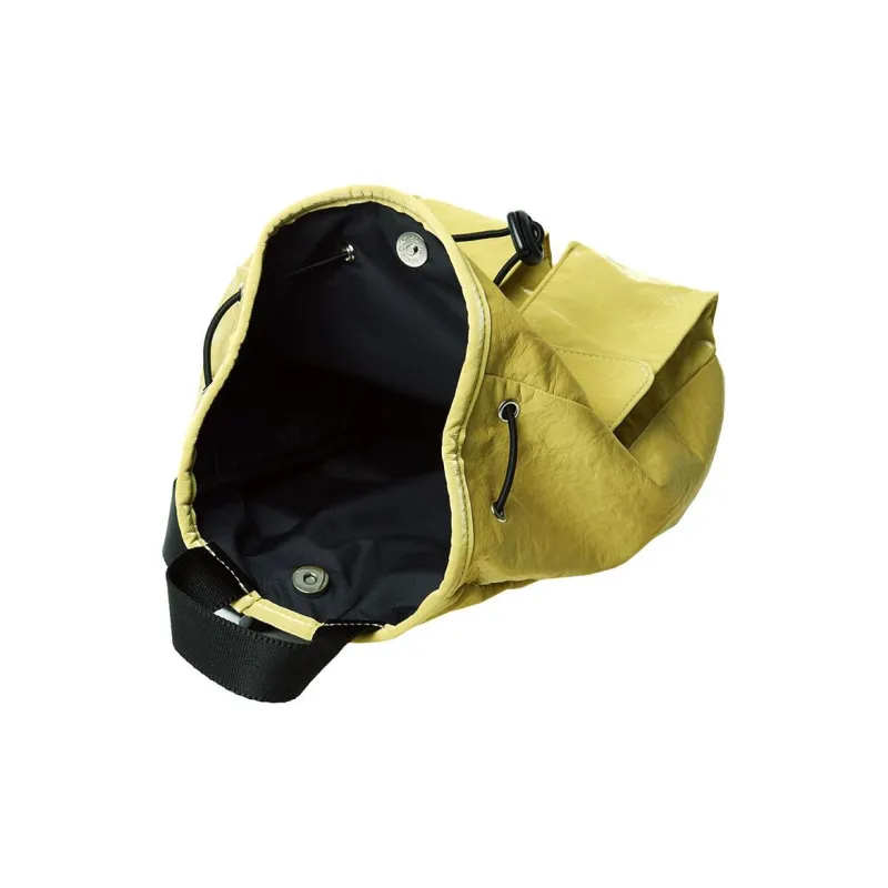 Emis Polyurethane Backpack Mini Unisex Mustard Yellow-4