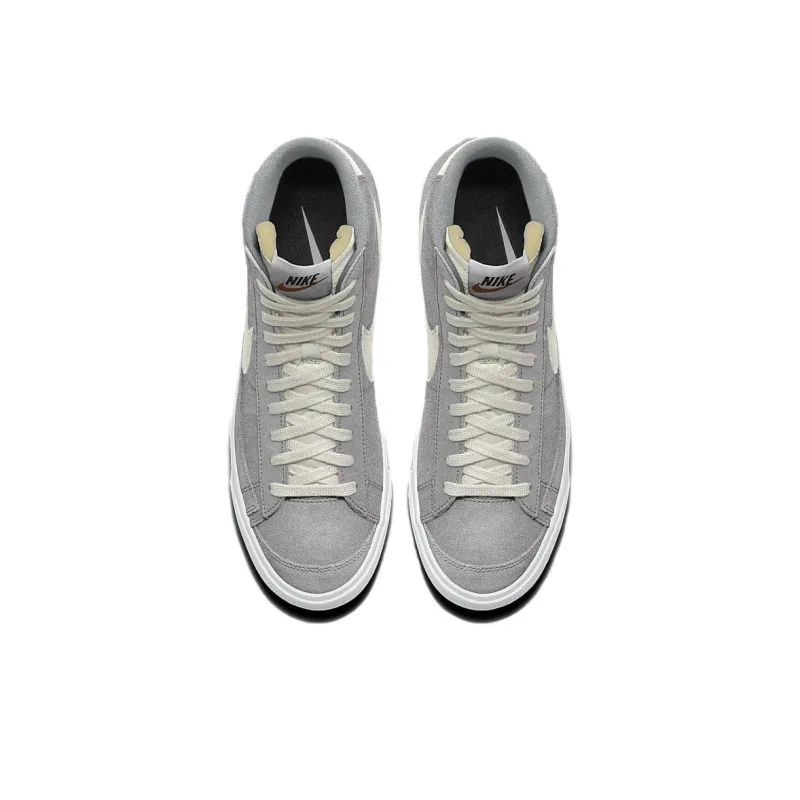 Nike Blazer Anti-Slip Wear-Resistant High-Top Skateboard Shoes Women's Gray-3