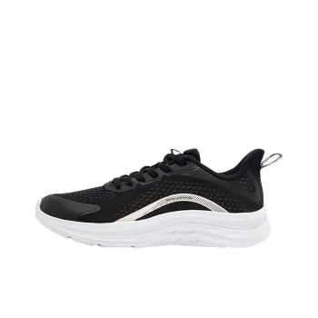 361° Cushioning Wear Resistant Low Top Running Shoes Women's Black Pink