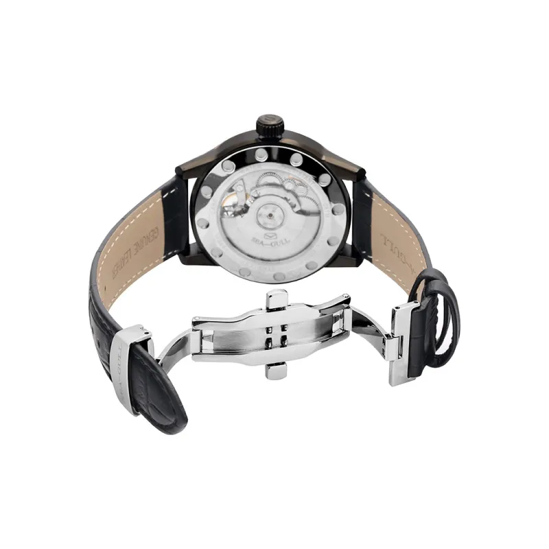 Sea Gull LE BRASSUS Automatic Mechanical Movement Watch Men's Watches Black Dial-24