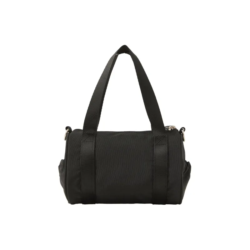 Emis Nylon Cylinder Bag, Crossbody Handbag, Shoulder Bag Unisex Black-2