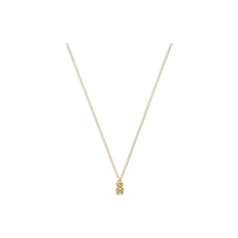 COACH Copper Necklace & Stud Earrings Set Women's Gold-0