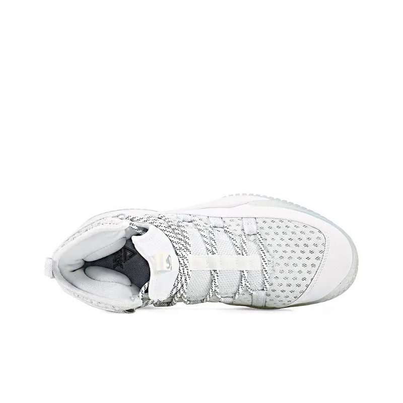 PEAK Cushioning Anti Slip And Wear Resistant High Top Basketball Shoes Men's White-3