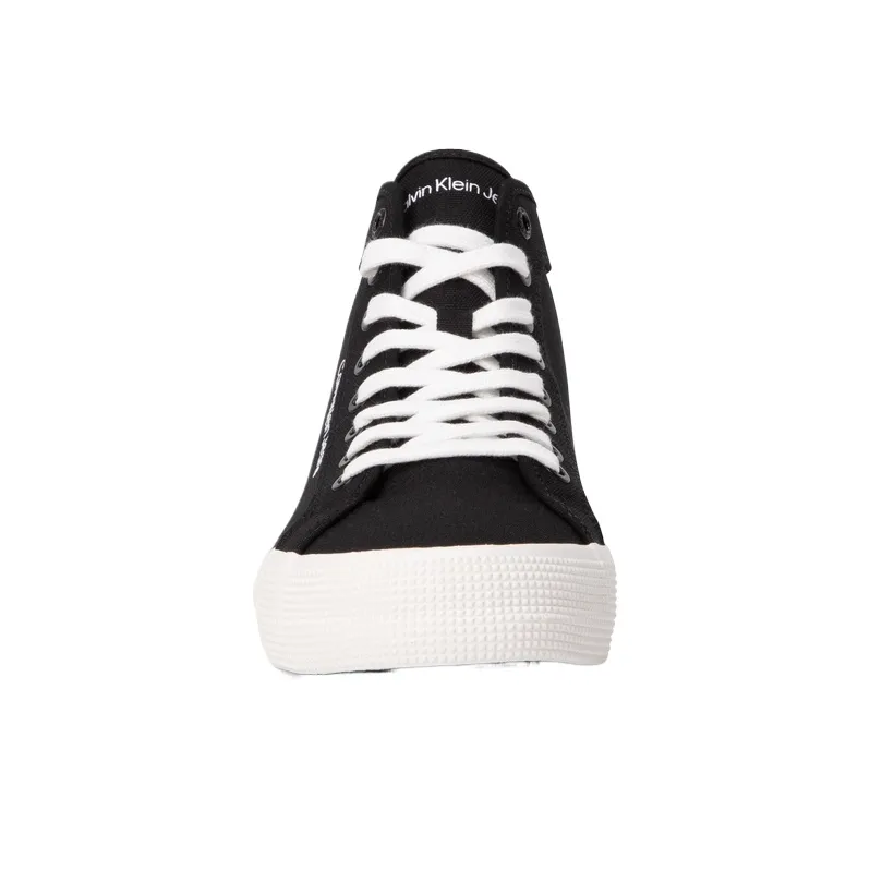 CKJ CALVIN KLEIN JEANS High-Top Canvas Shoes Men's Space Black-2