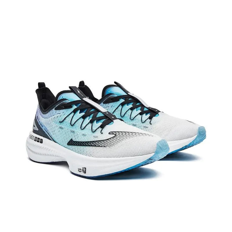 Erke Absolute Dust 1.0 Cushioning Anti Slip Wear Resistant Breathability Low Top Running Shoes Men's White Blue-3