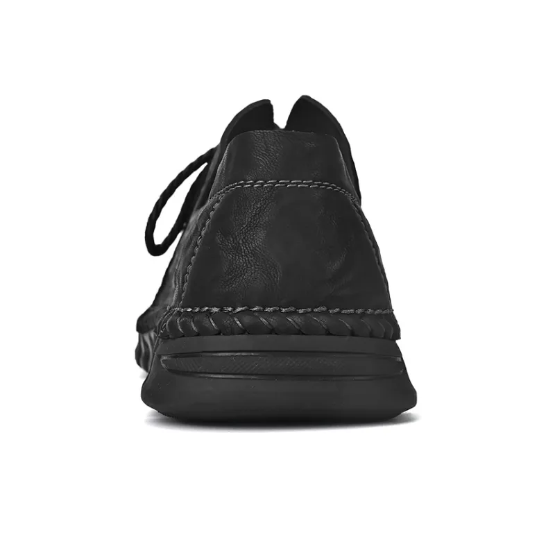 Laoks Men's Casual Shoes Men Low Top Black/Brown-2
