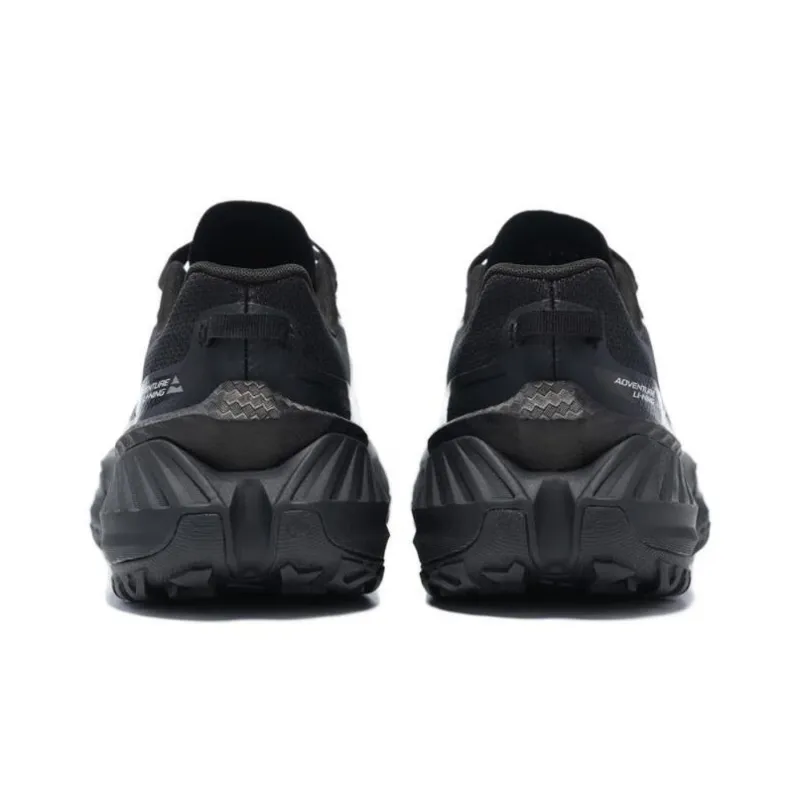 LiNing Cushioning Wear Resistant Low Top Casual Running Shoes Men's Black-2