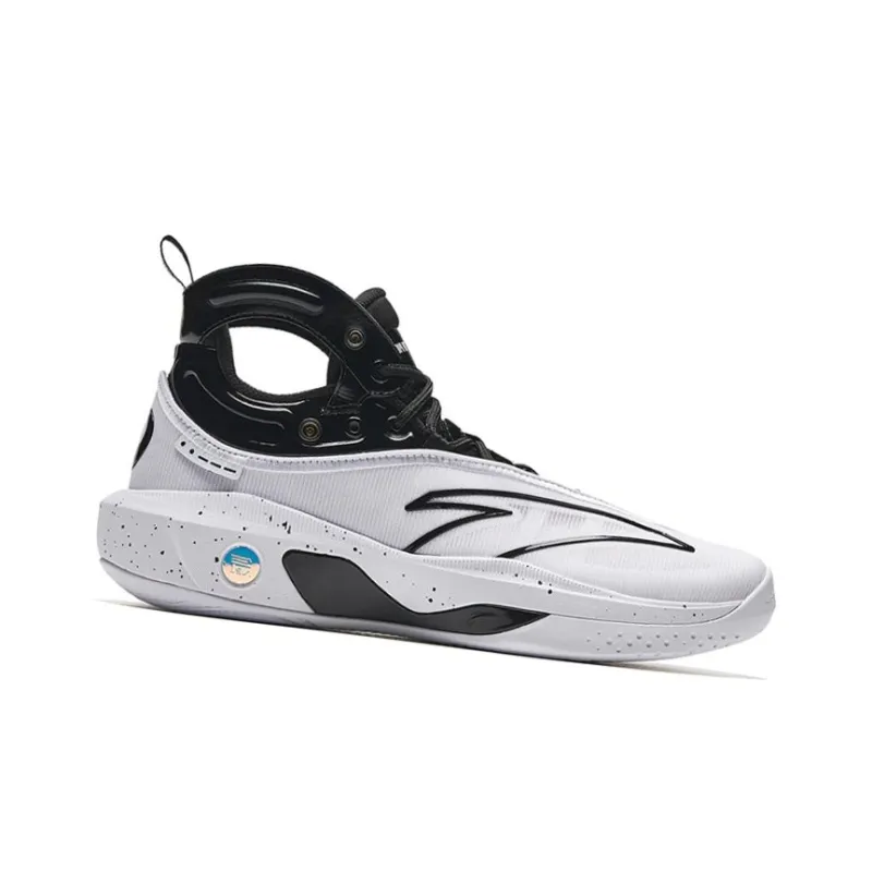 Anta KT8 KT 8, Black Eight Anti Slip Wear Resistant High Top Basketball Shoes Men's Black White-1