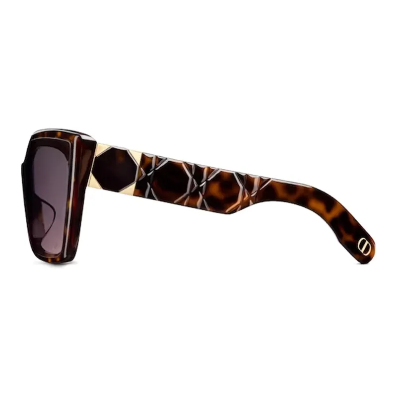 DIOR Irregular Shape Sunglasses Women's Tortoiseshell-2