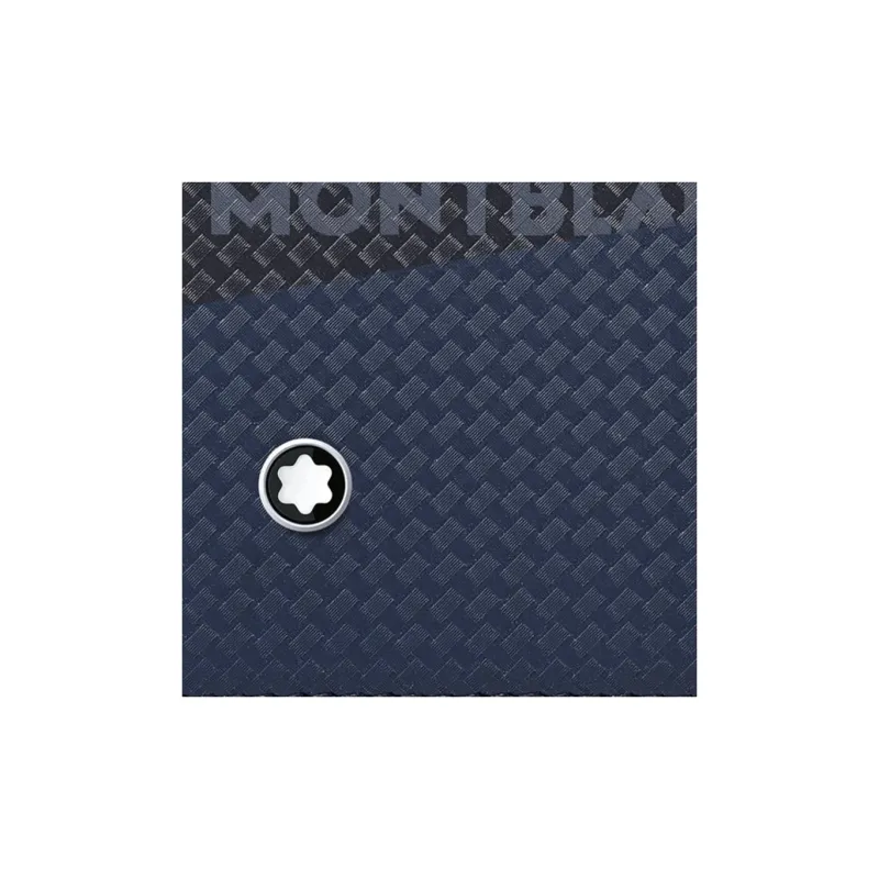 MONTBLANC Cow Leather Wallet Men's Blue/Black-3