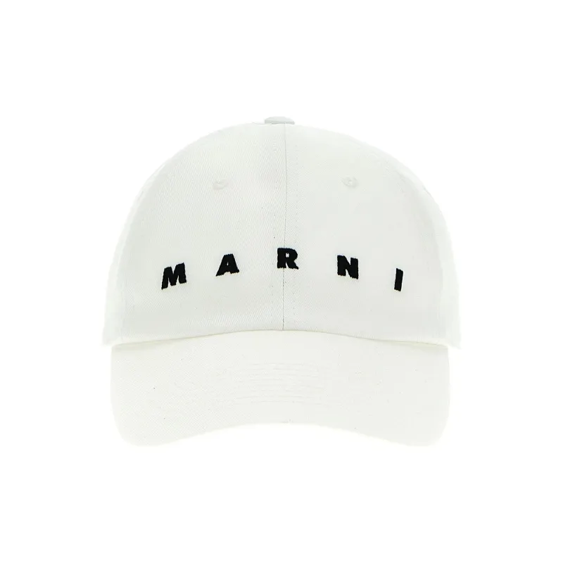 MARNI Logo Embroidered Curved Peak Baseball Cap-0