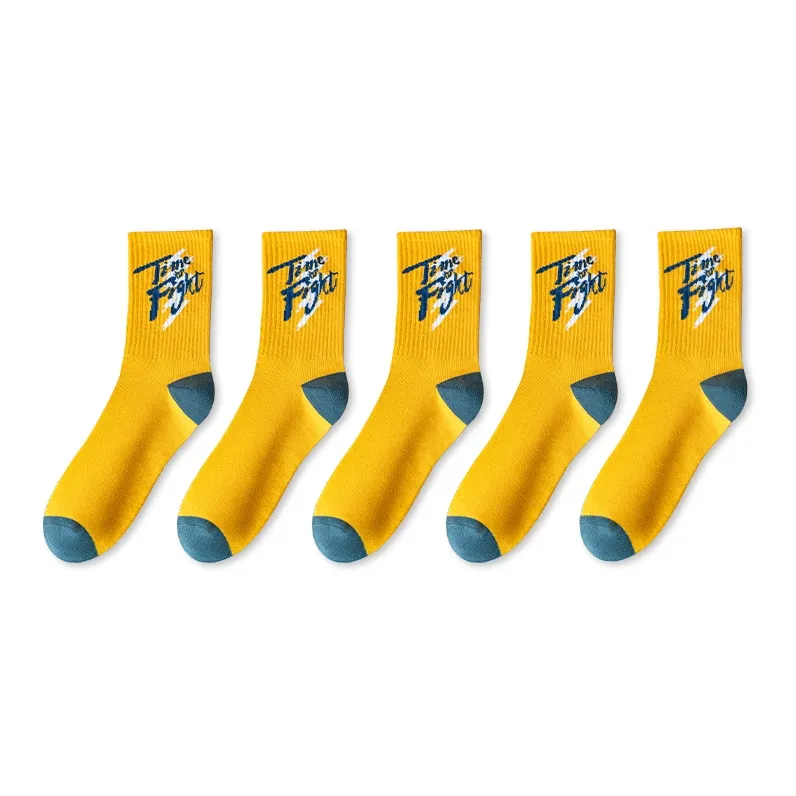 LUOLIAN Mid Calf Socks Men's 5 Pack-7