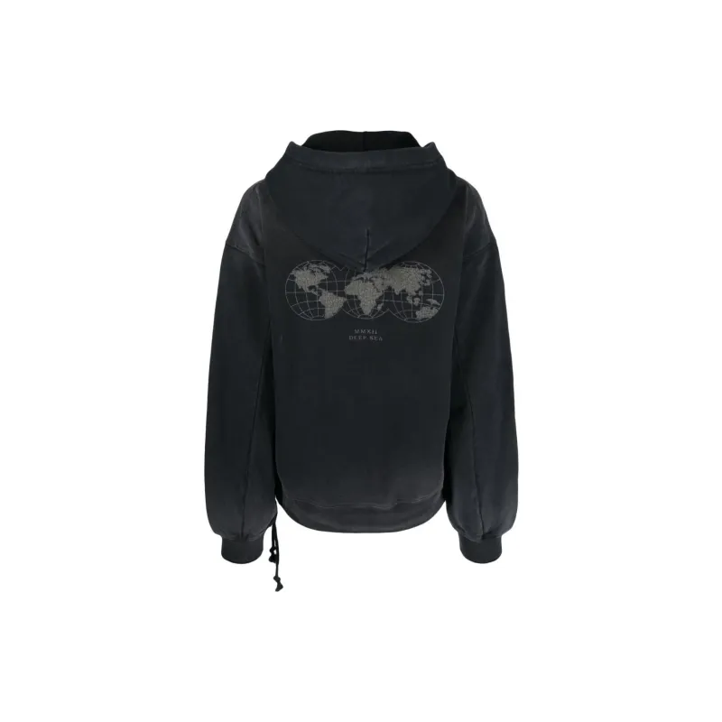 HOLZWEILER W.Omen Oceanic Graphic-print Zipped Hoodie-1